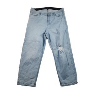 CALVIN KLEIN Jeans High Rise Straight Womens Plus Size 20W Distressed